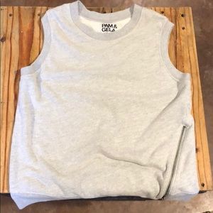 Pam Gela tank top sleeve sweat shirt.